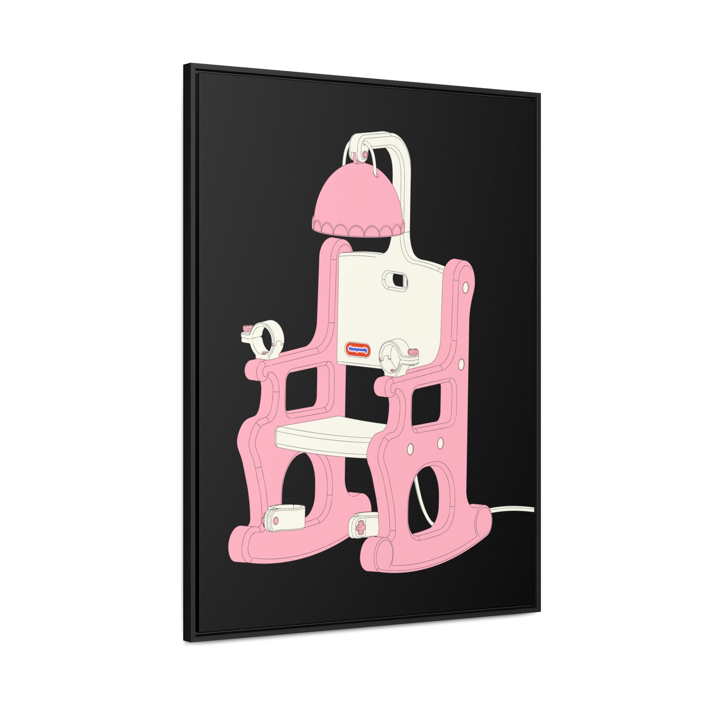 Electric Chair Illustrated Framed Gallery Wrap (Black)
