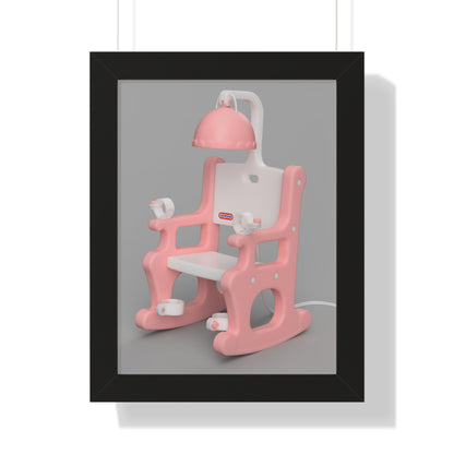 Electric Chair Print Framed (Rendered)