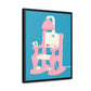 Electric Chair Gallery Wrap (Illustrated Blue) Framed