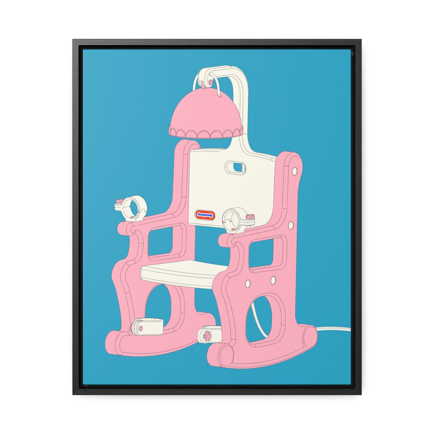 Electric Chair Gallery Wrap (Illustrated Blue) Framed