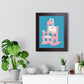 Electric Chair Illustrated Framed Print (Blue)