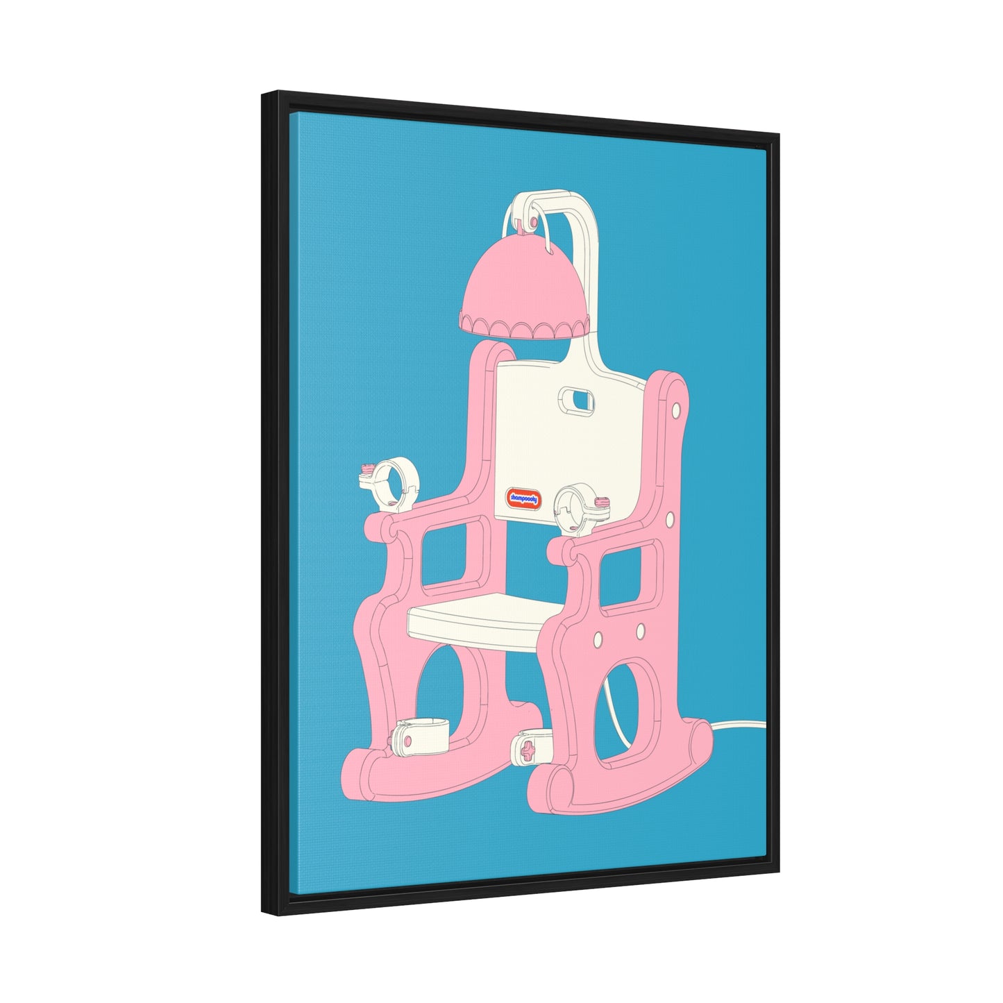 Electric Chair Gallery Wrap (Illustrated Blue) Framed