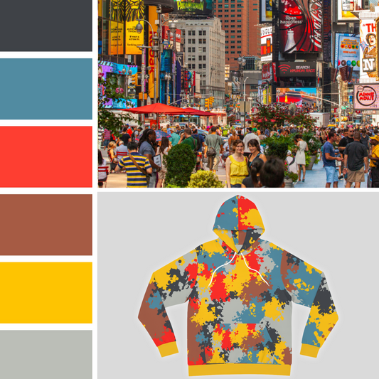 Sudadera con capucha de camuflaje Times Square